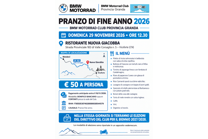 PRANZO FINE ANNO E ELEZIONI DIRETTIVO 2027/2028